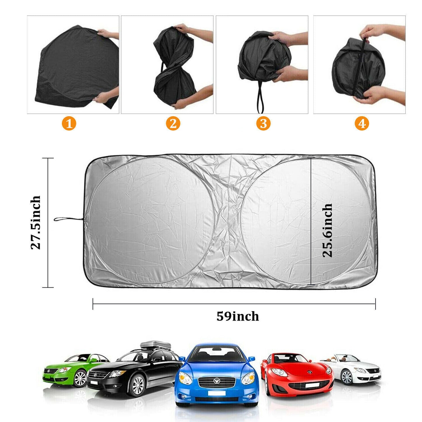 Foldable Windshield Sun Shade Shield